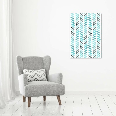 Print on acrylic Blue herringbone