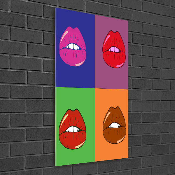 Print on acrylic Colorful lips