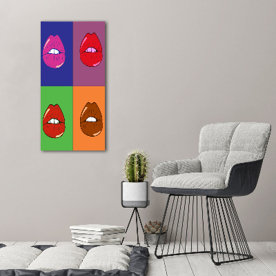 Print on acrylic Colorful lips