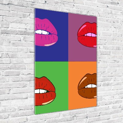 Print on acrylic Colorful lips