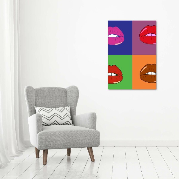 Print on acrylic Colorful lips