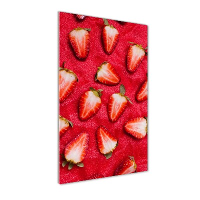 Acrylic glass print Strawberries