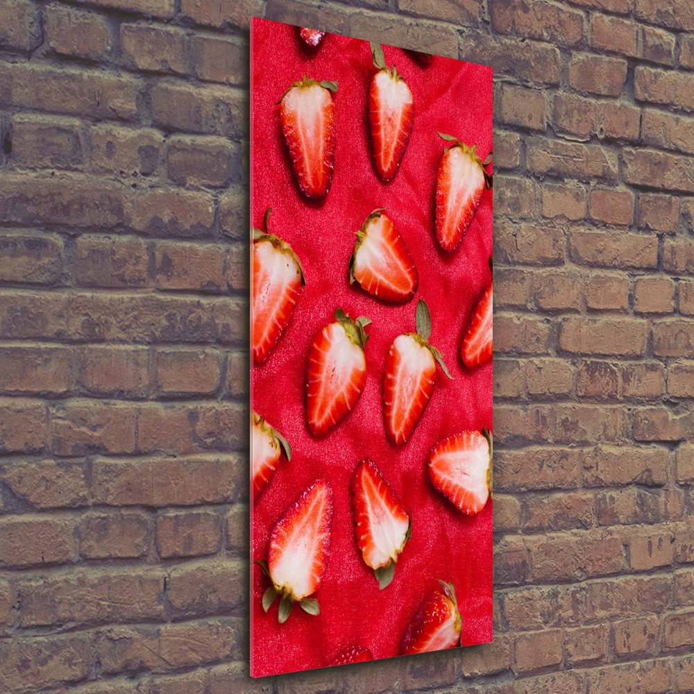 Acrylic glass print Strawberries