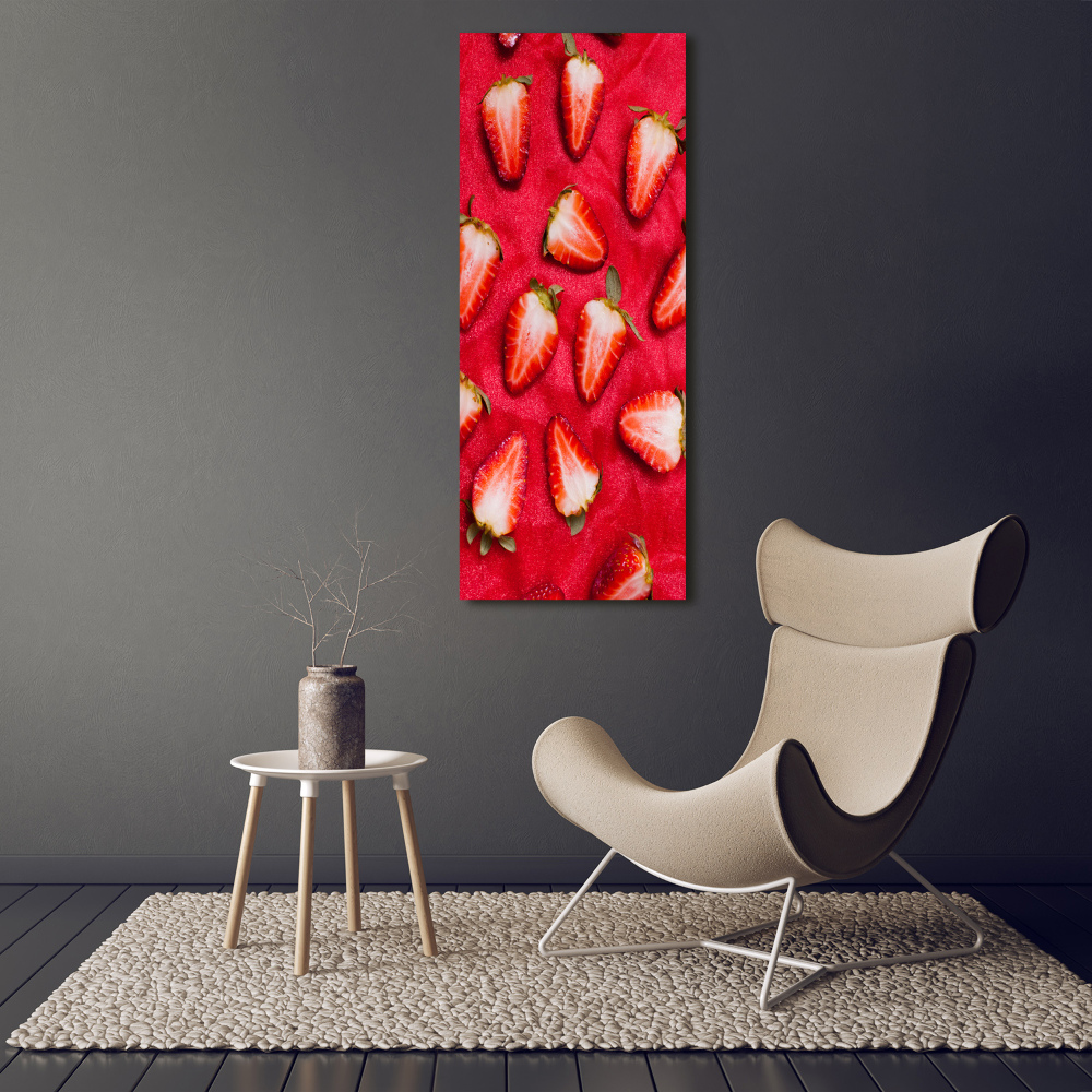 Acrylic glass print Strawberries