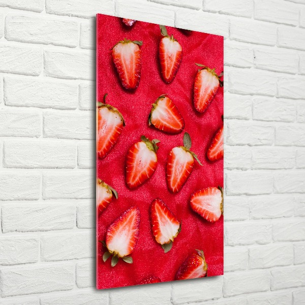 Acrylic glass print Strawberries