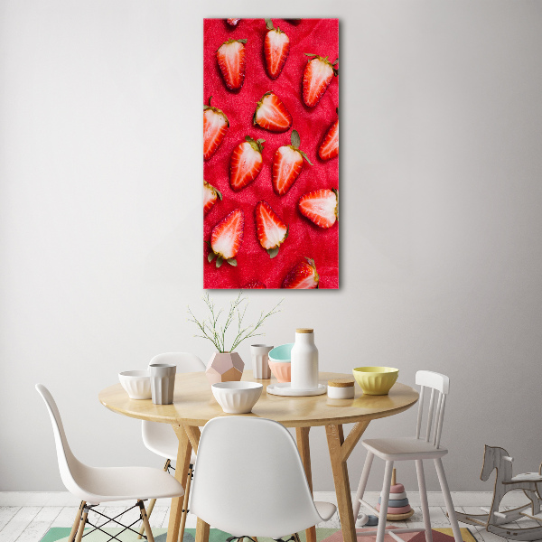 Acrylic glass print Strawberries