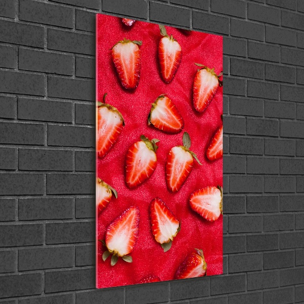 Acrylic glass print Strawberries