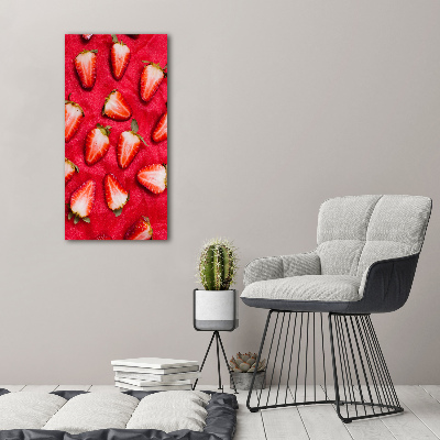 Acrylic glass print Strawberries