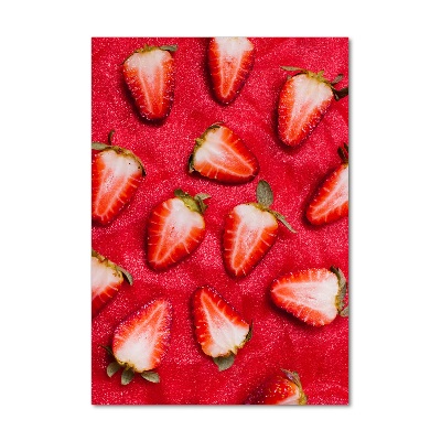 Acrylic glass print Strawberries