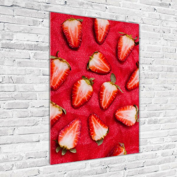 Acrylic glass print Strawberries