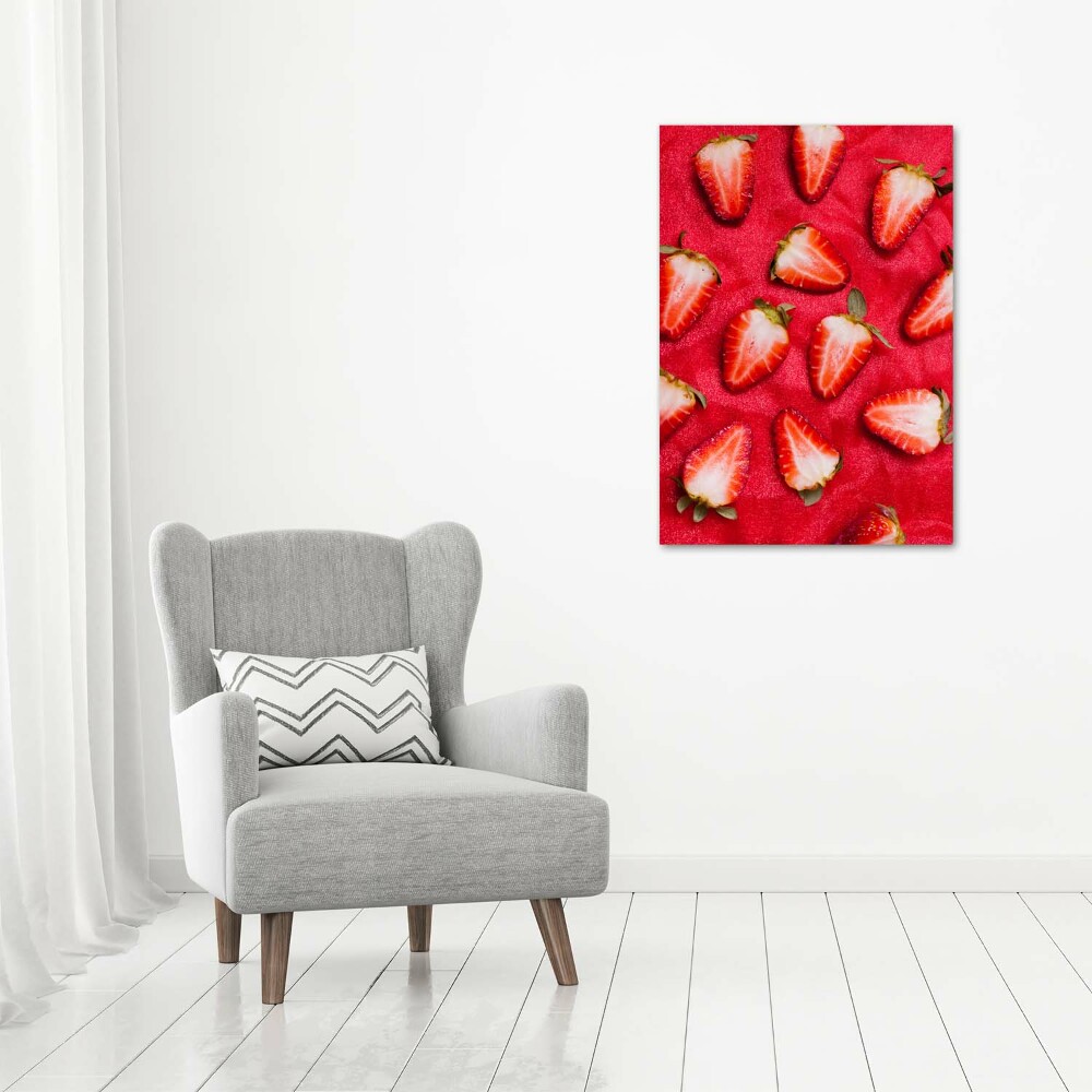 Acrylic glass print Strawberries