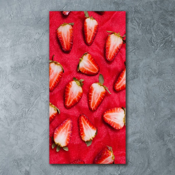 Acrylic glass print Strawberries