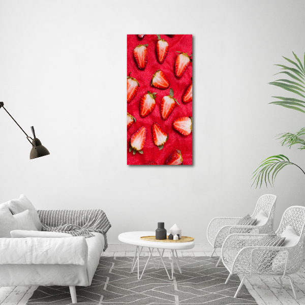 Acrylic glass print Strawberries