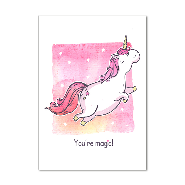 Wall art acrylic Pink unicorn