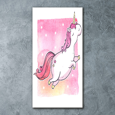 Wall art acrylic Pink unicorn