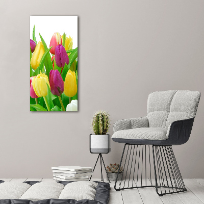 Print on acrylic Colorful tulips