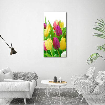 Print on acrylic Colorful tulips