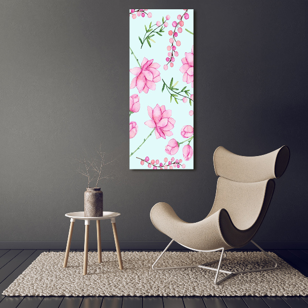 Acrylic glass print Flowers and berries