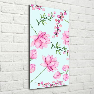 Acrylic glass print Flowers and berries