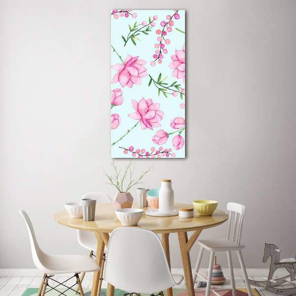 Acrylic glass print Flowers and berries