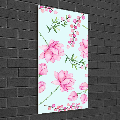 Acrylic glass print Flowers and berries