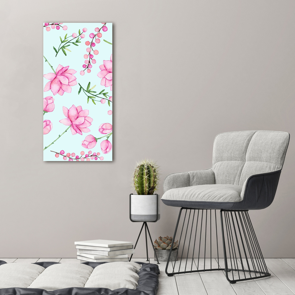 Acrylic glass print Flowers and berries