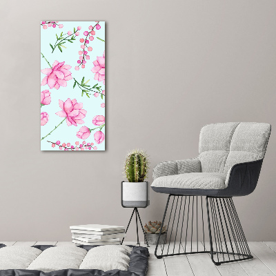 Acrylic glass print Flowers and berries