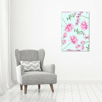 Acrylic glass print Flowers and berries