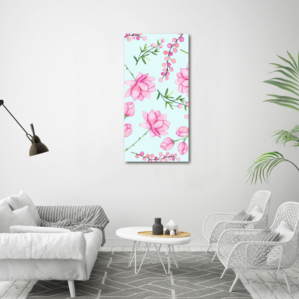 Acrylic glass print Flowers and berries