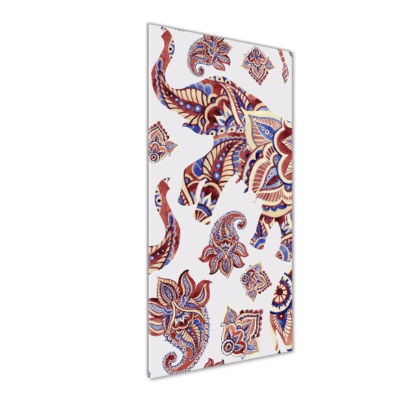 Acrylic wall art Ethnic elephant patterns