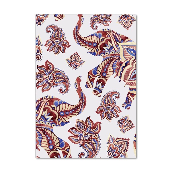 Acrylic wall art Ethnic elephant patterns