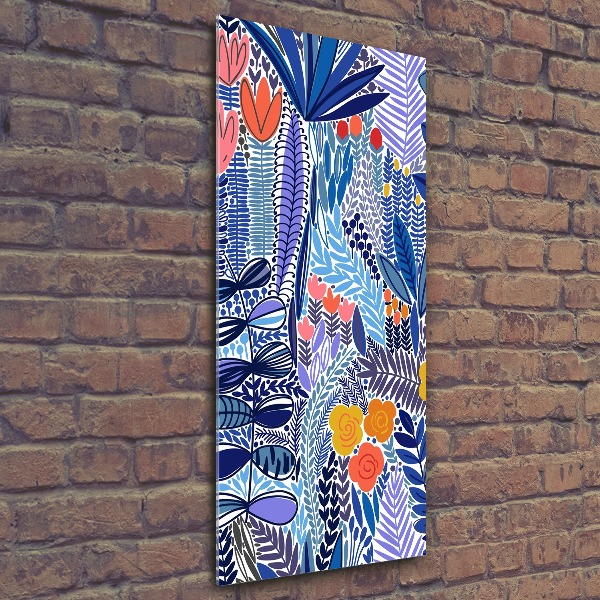 Acrylic glass print Tropical flowers