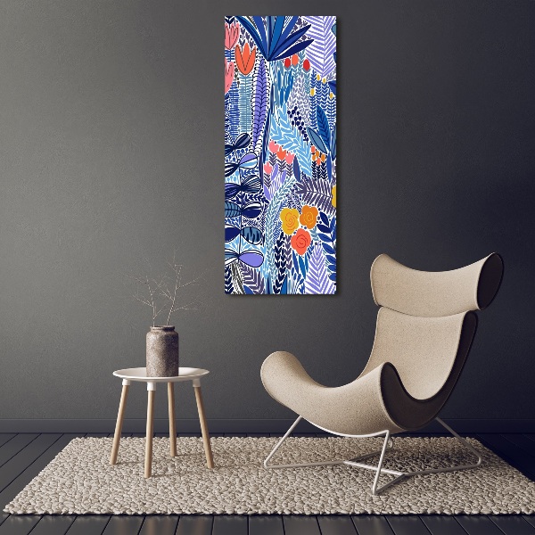 Acrylic glass print Tropical flowers