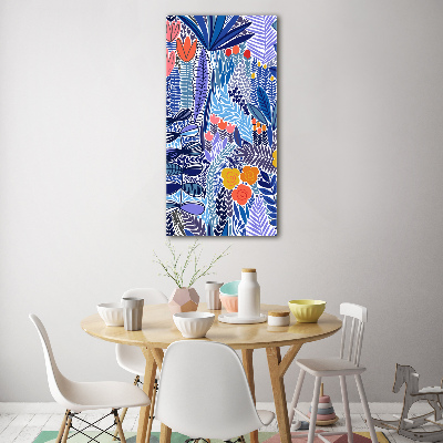 Acrylic glass print Tropical flowers