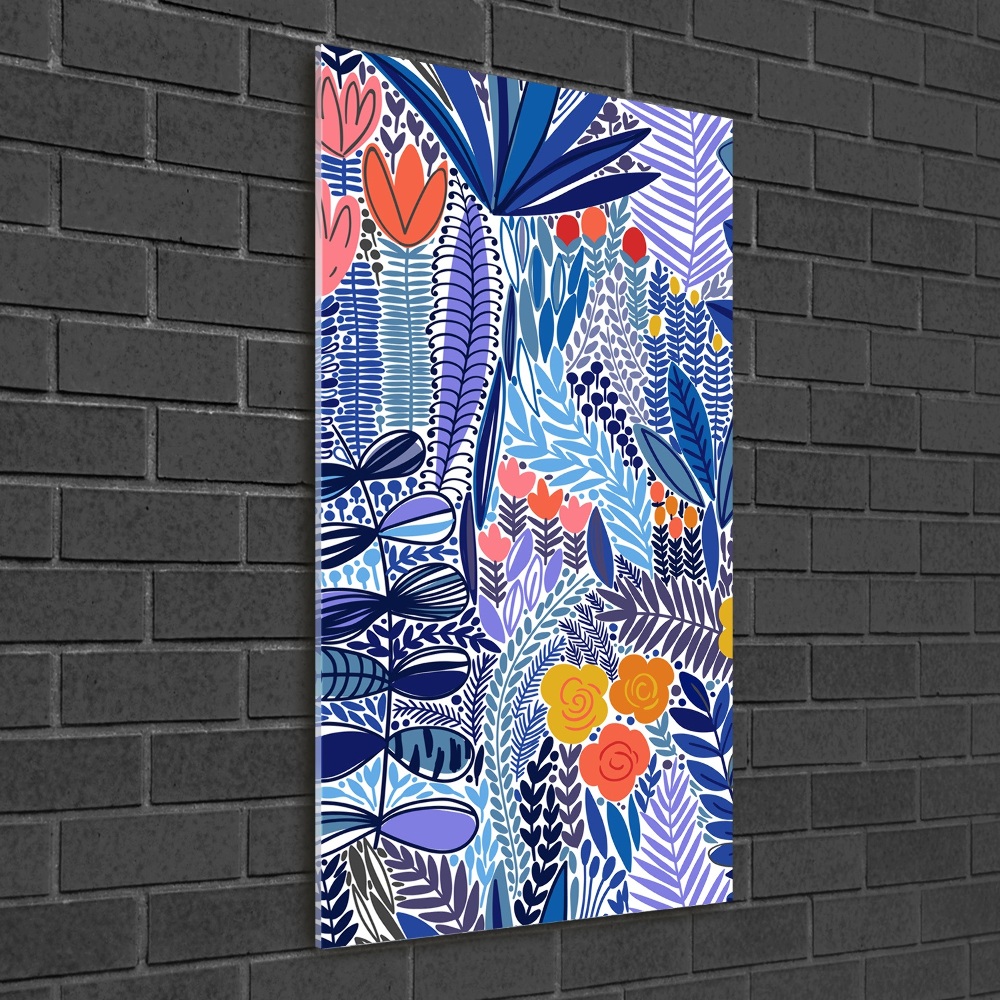 Acrylic glass print Tropical flowers