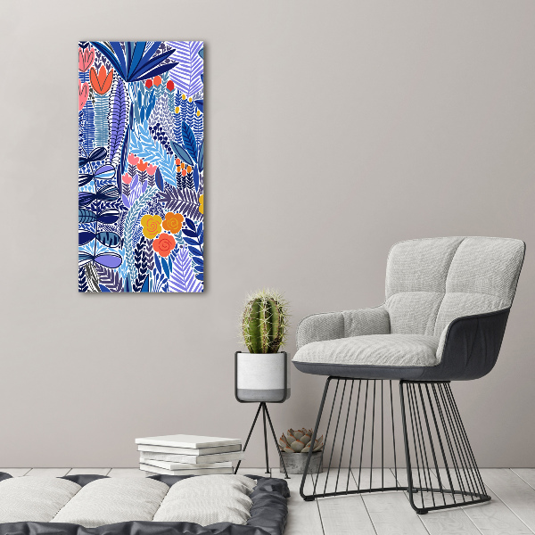 Acrylic glass print Tropical flowers