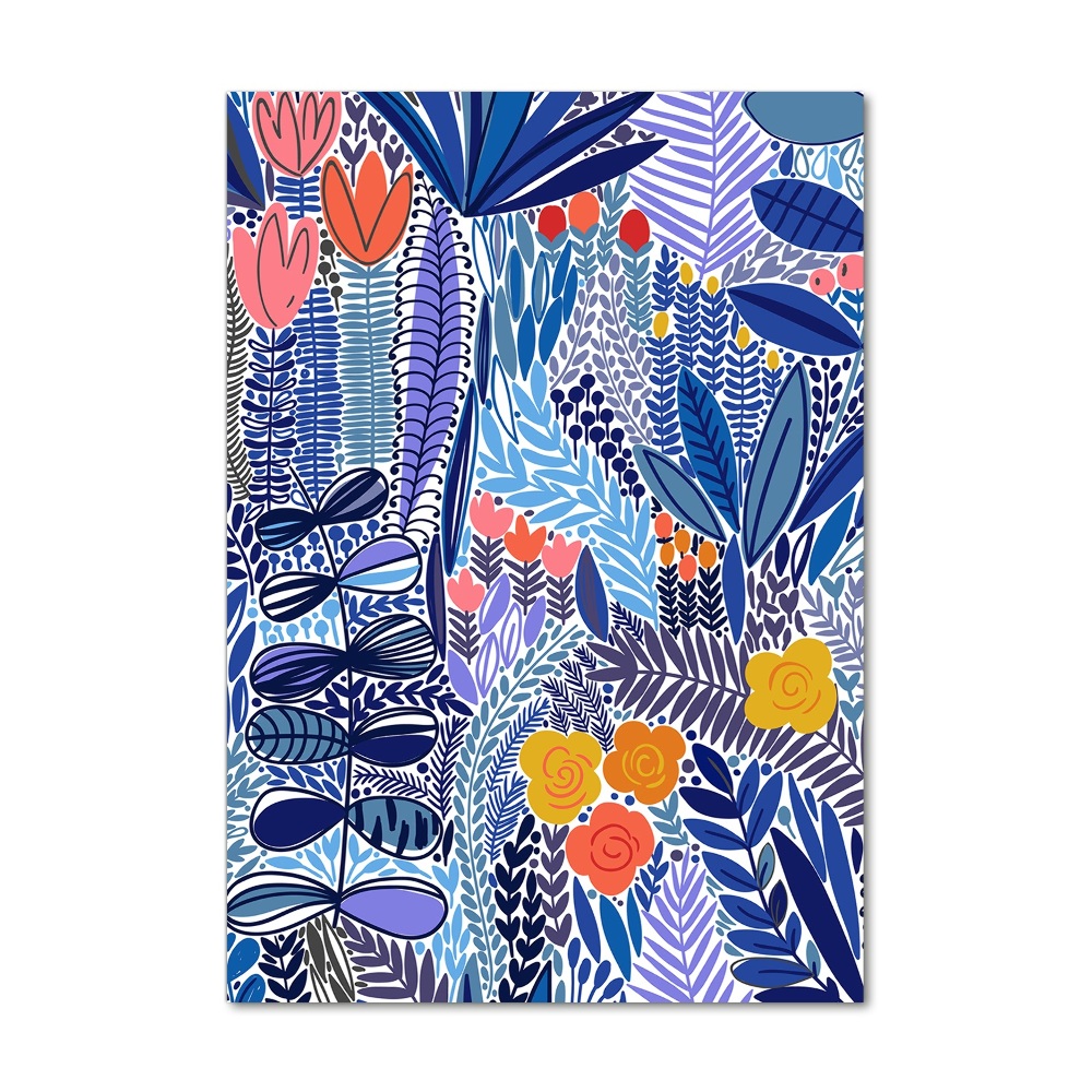 Acrylic glass print Tropical flowers