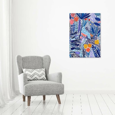 Acrylic glass print Tropical flowers