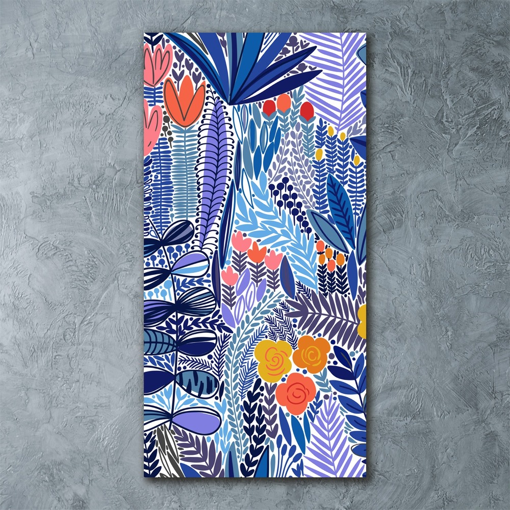 Acrylic glass print Tropical flowers