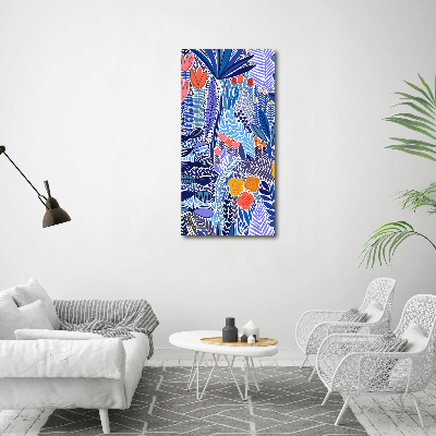 Acrylic glass print Tropical flowers