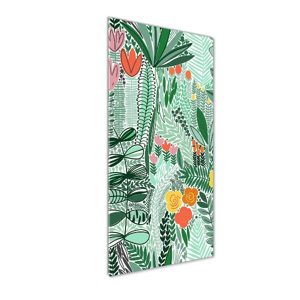 Acrylic glass print Tropical flowers