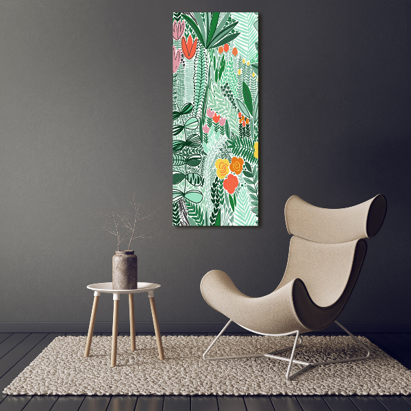 Acrylic glass print Tropical flowers