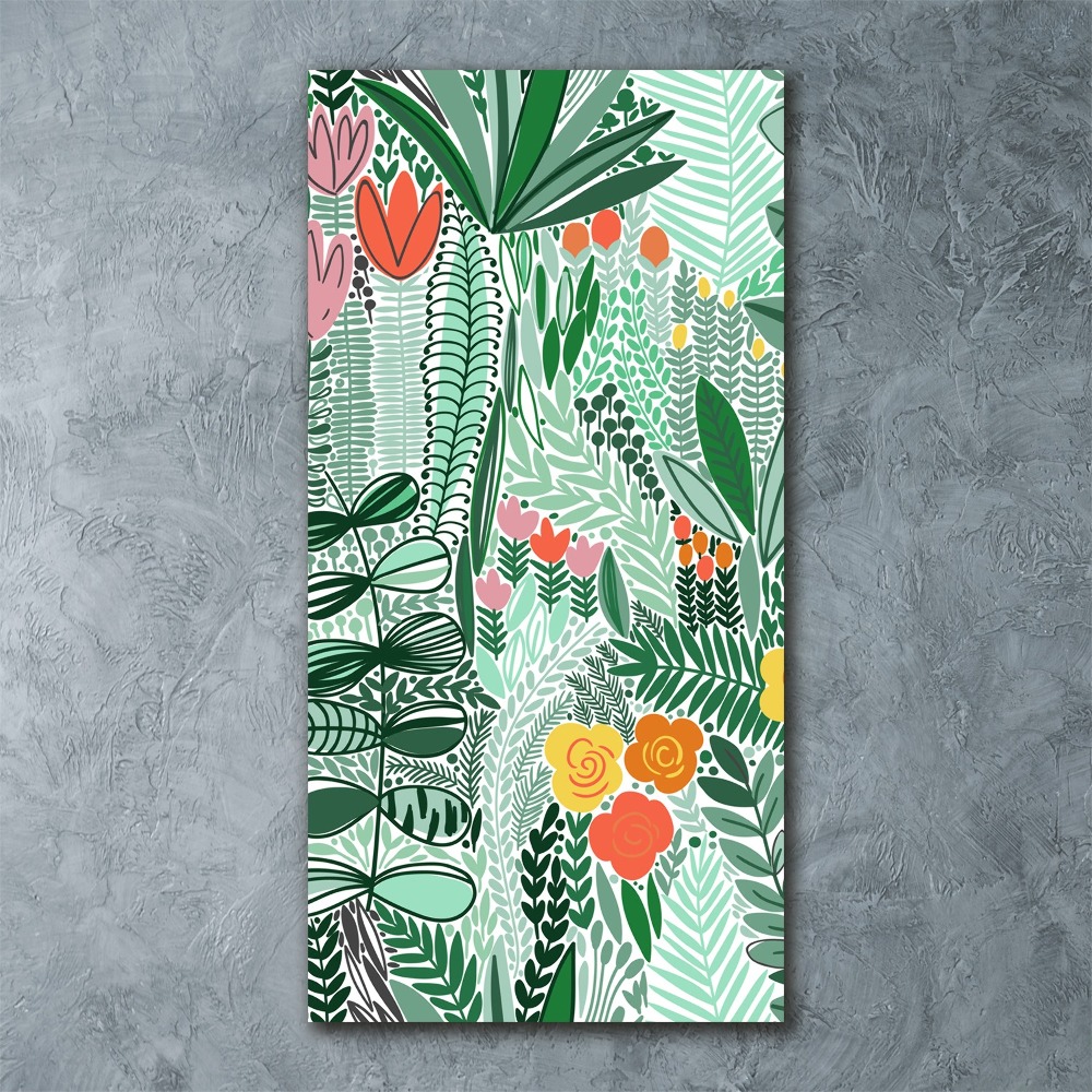 Acrylic glass print Tropical flowers