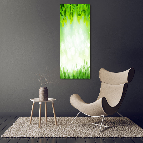 Acrylic wall art Leaves and grass