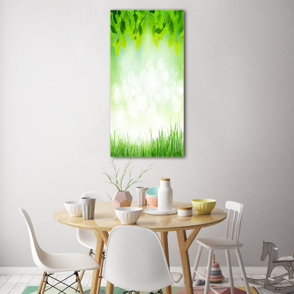 Acrylic wall art Leaves and grass