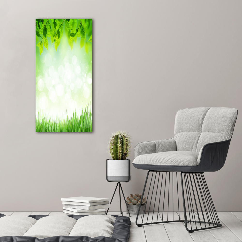 Acrylic wall art Leaves and grass