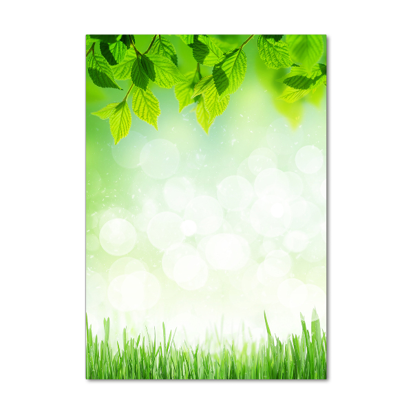 Acrylic wall art Leaves and grass