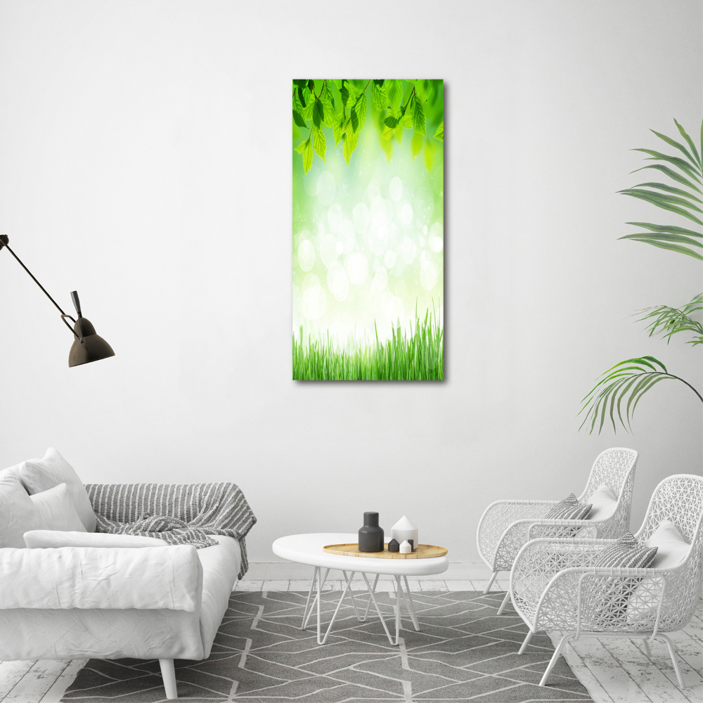 Acrylic wall art Leaves and grass