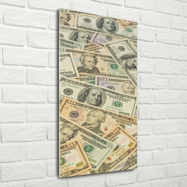 Print on acrylic glass Dollars banknotes