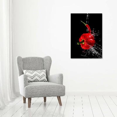 Acrylic glass print Two peppers